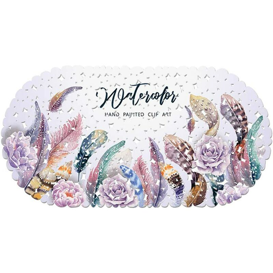 Gift - Bath Shower Mat Non-Slip Non-Slip Durable Mildew Resistant pvc Rectangular Bathtub Mat with Suction Cups a