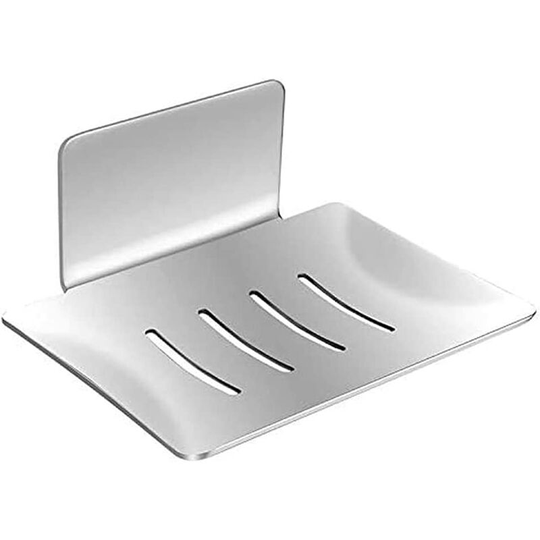 Wall Mounted Soap Dish, Self Adhesive Shower Soap Dish, Wall Mounted Soap Dish with Drain and Magic Sticker without Drilling or Screwing, for Shower