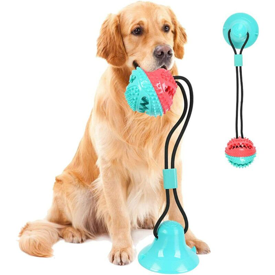 Dog Ball Chew Toys With Suction Cup, Multifunctional Dog Toy With Bungee Rope, Dog Teeth Chew Balls, For Wood Floor Tile Walls Dksfjkl