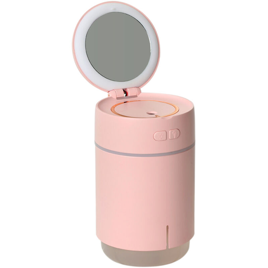 Asupermall - 400mL Mist Humidifier Diffuser with Mirror Rechargeable Colorful Night Light Auto-Shut Off Humidifier Essential Oil Diffuser Cool
