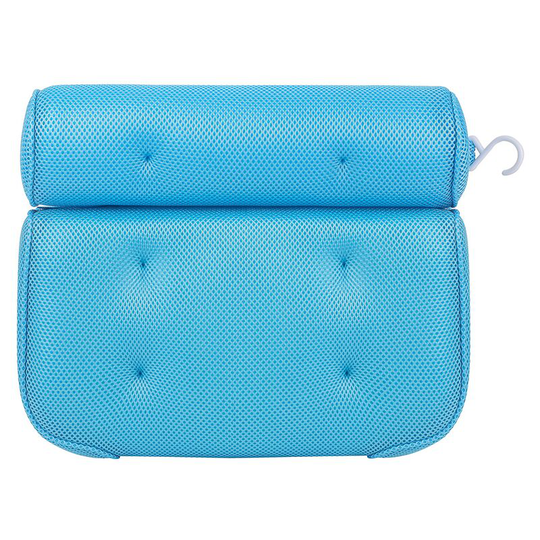Perlerare - Bath mat Bath pillow with 4 large suction cups for head, back and shoulder support, suitable for all bathtubsblue