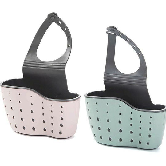 2 Kitchen Drain Baskets, Drainer Drainer Drainer Drainer Drainer Sink Basket Kitchen Utensils Storage Rack Soap Brush (Pink And Green)