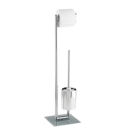 Style Free-Standing Toilet Roll and Brush Holder