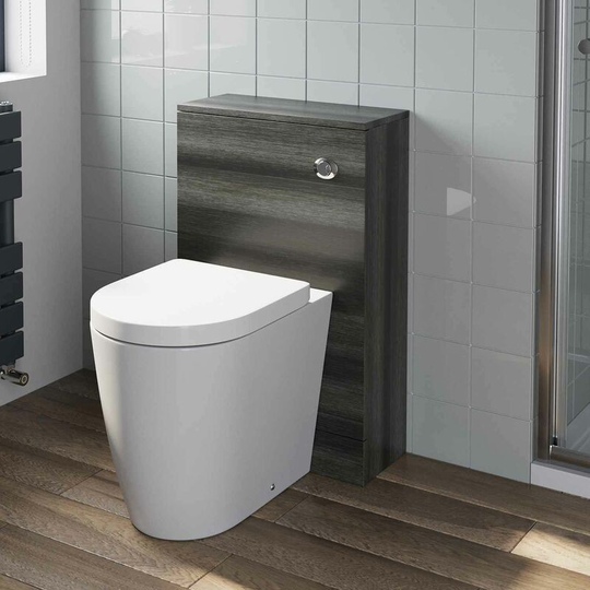Artis - 500mm Bathroom Toilet btw Back To Wall Furniture Unit Pan Soft Close Grey Modern - Grey