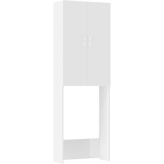 Washing Machine Cabinet High Gloss White 64x25.5x190 cm Vidaxl high gloss white