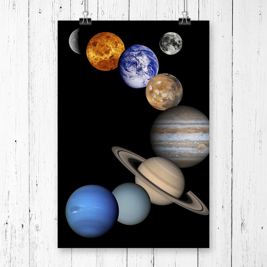 'Solar System Planets Space' Graphic Art