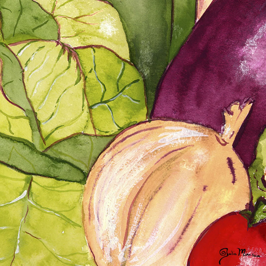 Vegetable Melange III by Julia Minasian - Wrapped Canvas Art Prints
