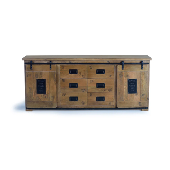 Delapaz 190 Cm Wide 6 Drawer Mango Solid Wood Sideboard