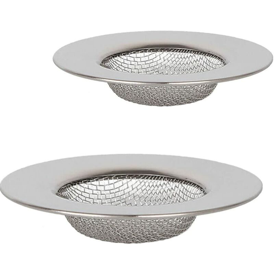 2 Piece Stainless Steel Strainer, Mini Sink Strainer, Stainless Steel Sink Drain Filter Filter, Filter Screen, Shower, Bath or Kitchen Sink Filter