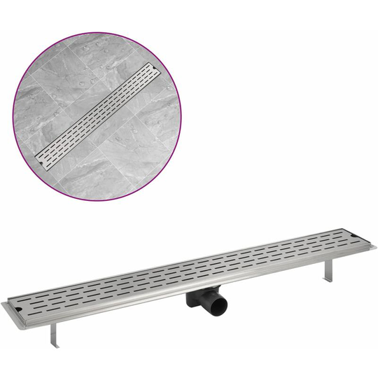 Vidaxl - Linear Shower Drain Line 930x140 mm Stainless Steel