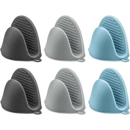 Silicone Oven Mitts 3 Pairs Mini Thick Silicone Oven Mitt Heat Resistant for Baking Kitchen 3 Colors