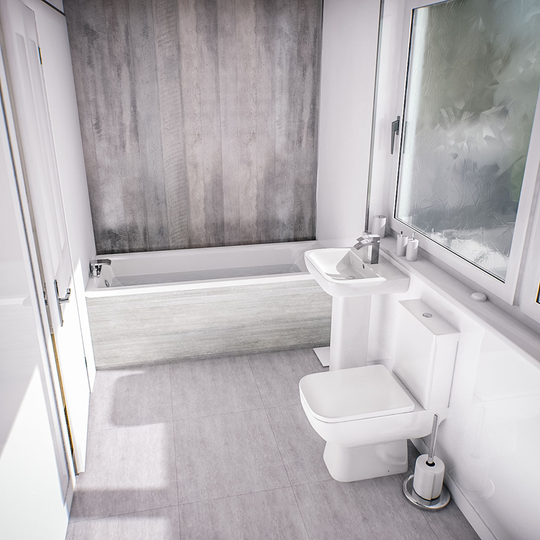 Sirus 1700mm Straight Bath Bathroom Suite