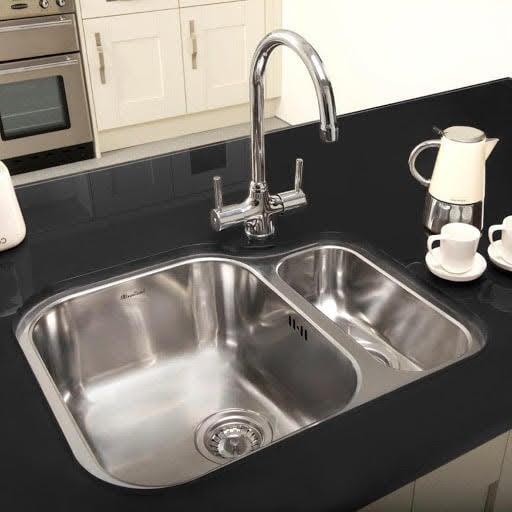 Reginox Alaska Undermount Stainless Steel Kitchen Sink - 1.5 Left Hand Bowl with Waste Included