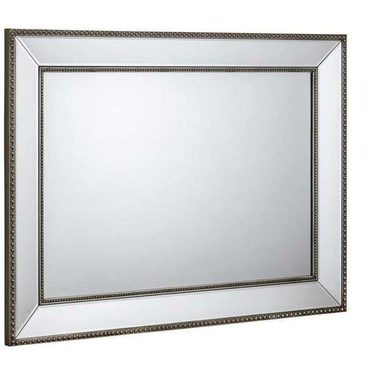 Pearle - Vanity Living Wall Mirror Pewter With Bevelled Glass