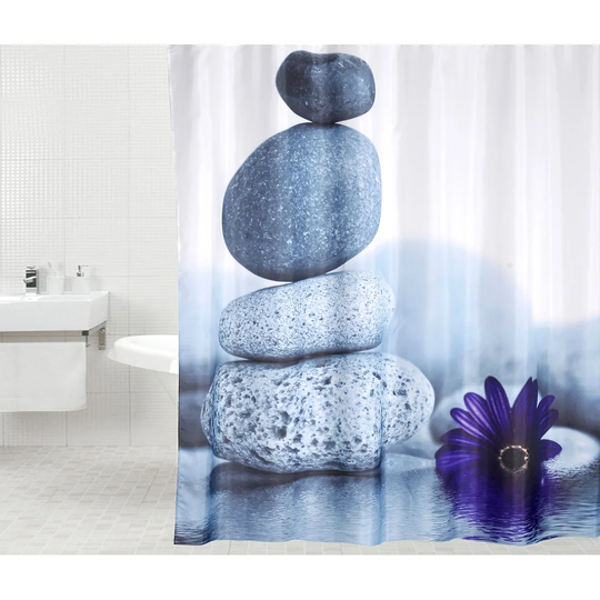 Energy Stones Polyester Shower Curtain