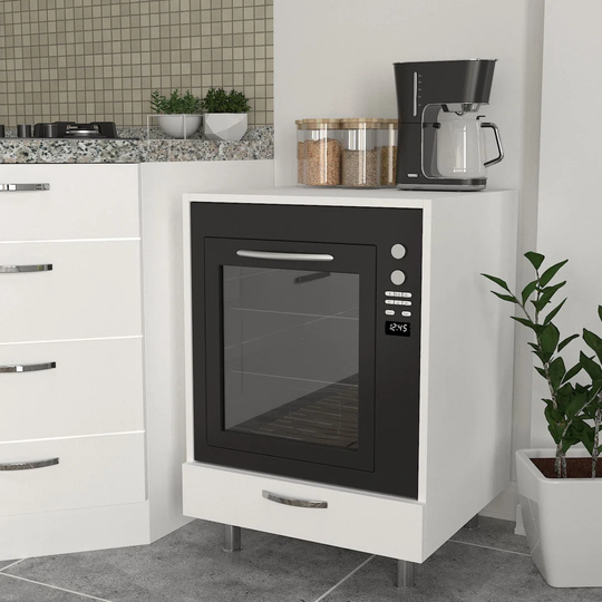 Oven conversion cabinet with worktop Sema V2 white