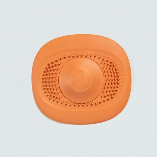 Perleraregb - 4pcs Drain Plug, Drain Hair Catcher, Silicone Drain Plug Hair Catcher Shower Drain Covers for Bathroom Kitchen Sink (Orange)