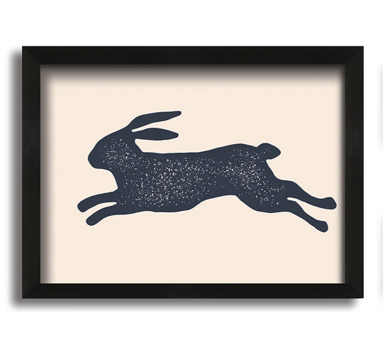 The Bouncing Hare Framed Print