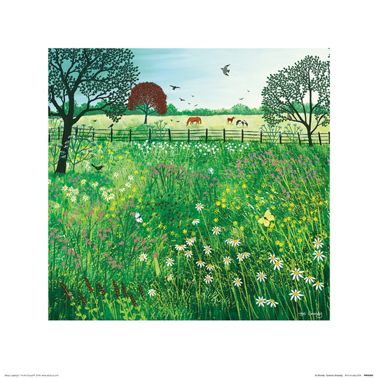 Summer Grazing by Jo Grundy - Painting Print on Paper