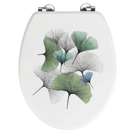 Toilet seat Ginkgo, toilet seat made of MDF, stainless steel fastener