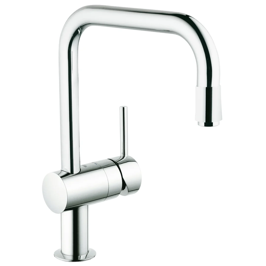 GROHE Minta kitchen tap, 360° swivel range, pull-out spray head, GROHE StarLight, U-spout 32067000