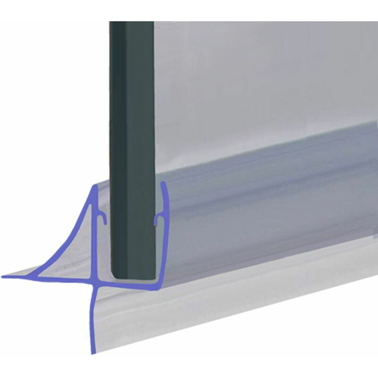 Shower Seal for Screens, Doors or Panels | Fits 8, 9 or 10mm Glass | Seals 5-10mm Gaps | SEAL116 (200cm) - Clear