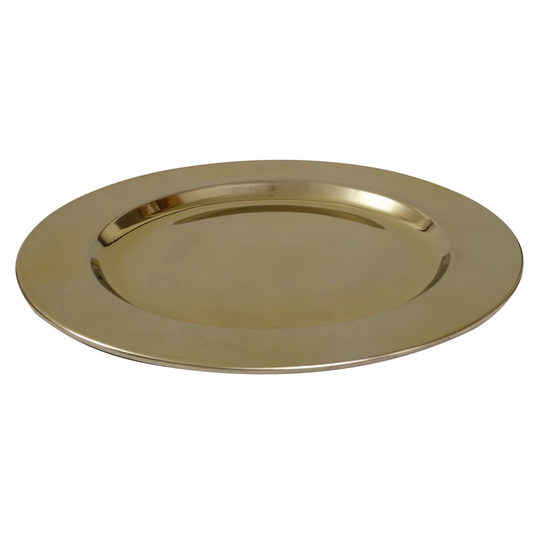Franka Stainless Steel Decorative Plate in Gold