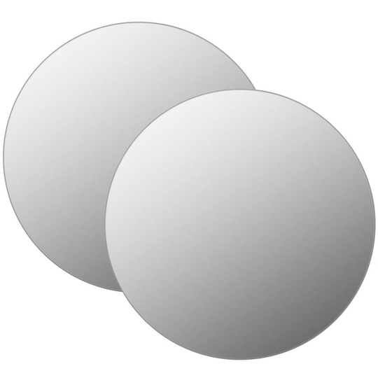 Hommoo Wall Mirrors 2 pcs 60 cm Round Glass