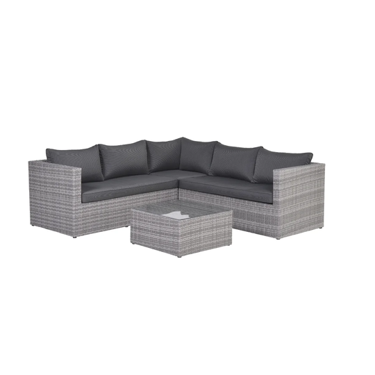 Hermosillo 5 Seater Rattan Effect Sofa Set