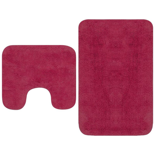 Vidaxl - Bathroom Mat Set 2 Pieces Fabric Fuchsia Pink