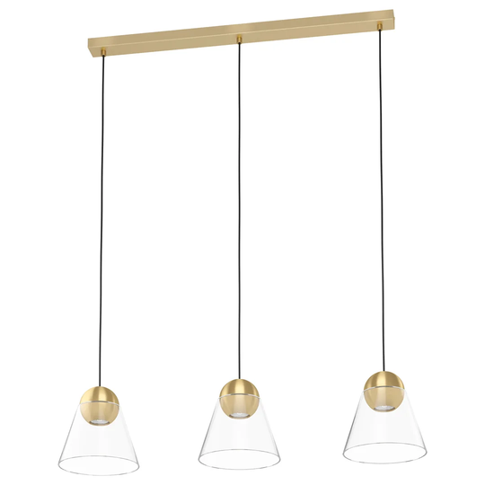 Lindell 3-Light Kitchen Island Cone LED Pendant