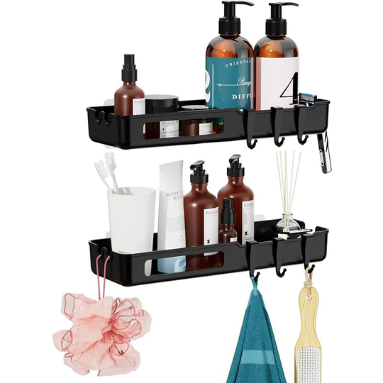 Bathroom Shelf Without Drilling, Rustproof Shower Shelf, Two Shower Holder Without Drilling, For Soap Holder Shaver Holder Bathroom Accessory