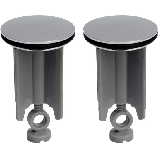 2pcs Universal Sink Stopper, Universal Bathroom Sink Stopper ø 40 mm Basin Waste Stopper Sink Stopper for Basin Bidet Height Adjustable, Stainless