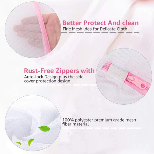Laundry nets Laundry bag Laundry bag for the washing machine 5 pieces Durable mesh laundry bag with zipper for delicates, underwear, delicacies a