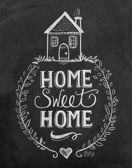Lilly & Val 'Home Sweet Home' Paper Print