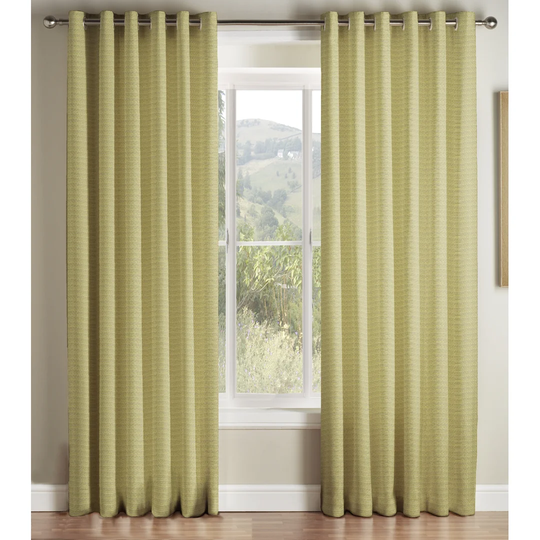 Ludowici Stellar Citrus Eyelet Room Darkening Curtains