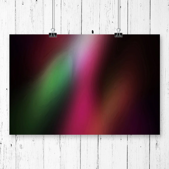'Pink and Green Abstract Art' Graphic Art