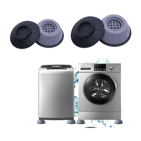 Washing Machine Anti-Vibration Mat,Washing Machine Feet,Non-Slip Rubber Anti-Step Foot Pads for Washing Machines Dryers and Furniture(Gray,4pcs)