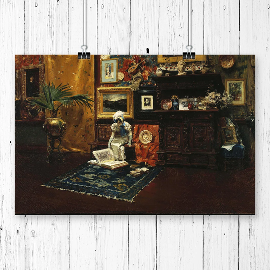 'Studio Interior' by William Merritt Chase Painting Print