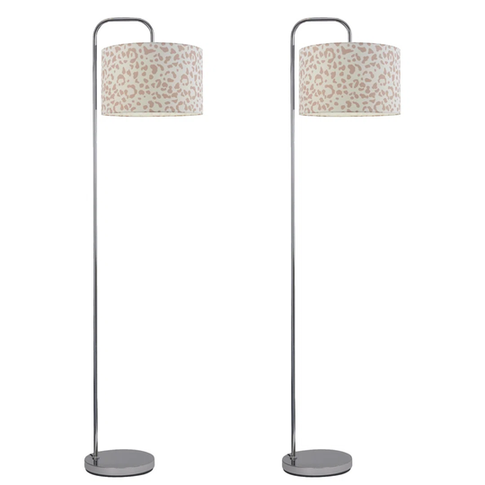 Basilia 155.5cm Chrome Arched/Arc Floor Lamp Set