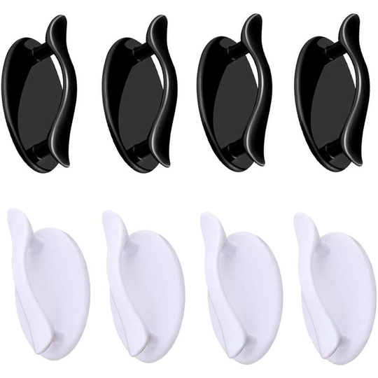 8pcs Self adhesive Window handle, Self-adhesive Handle, Adhesive Handle Sliding Door For Window Cupboard Drawer Cabinet Auxiliary Fridge (Black +