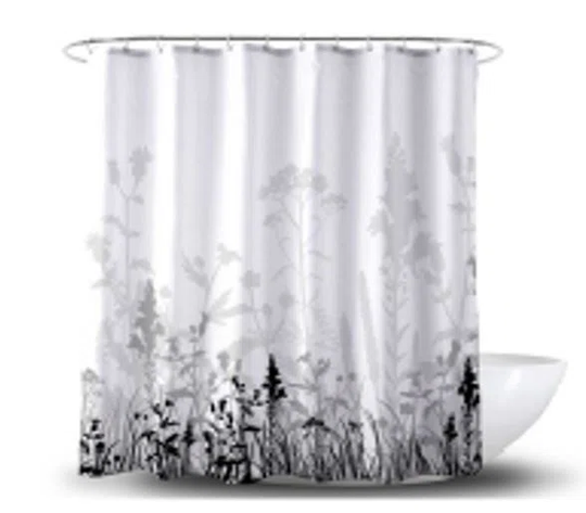 Oxford Fabric Bathroom Shower Curtain Mildew Mould Resistant 180 X 180 Cm