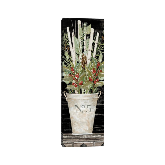 No. 5 Christmas by Cindy Jacobs - Panoramic Graphic Art Print on Canvas