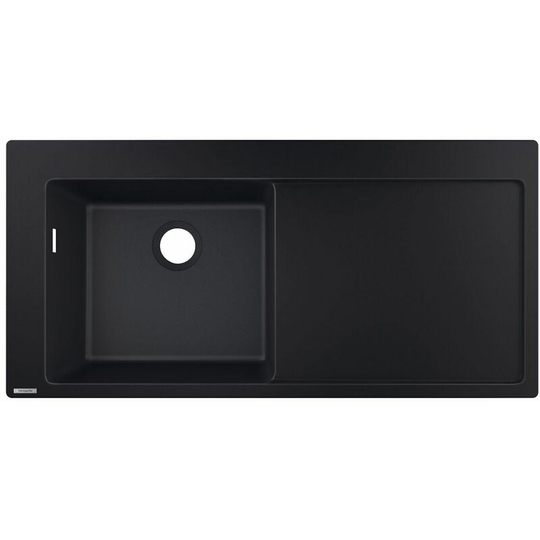 Hansgrohe - S51 Kitchen Sink Single Bowl Inset With Drainer Black 1050x510mm - Black