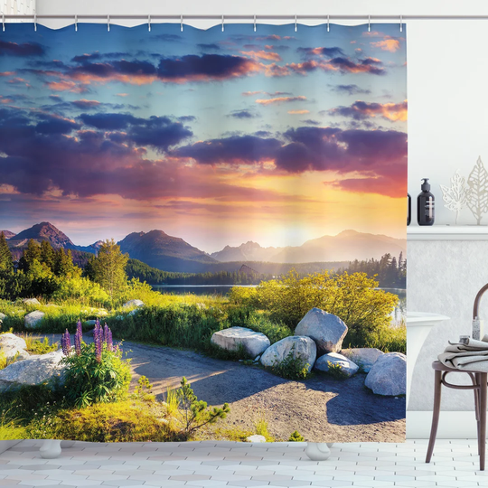 Belsky Polyester Shower Curtain Set