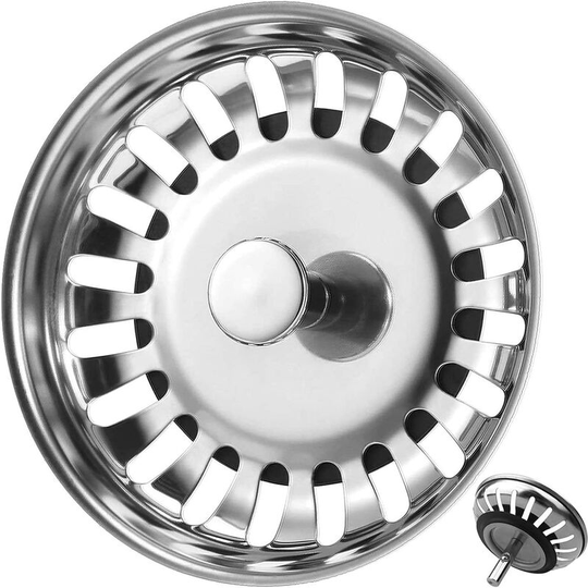 Kitchen Sink Filter, Sink Stopper, Kitchen Sink Filter Cover, Stainless Steel Sink Filter, Stainless Sink Stopper, 84mm Diameter