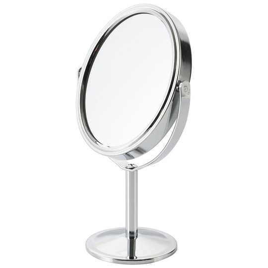 Cosmetic mirror makeup mirror table mirror with multiple magnification, double-sided & 360 ° swivel for make-up shaving facial care in the living