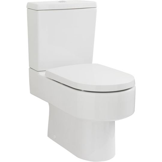 Nuie - Provost Close Coupled Toilet with Push Button Cistern - Excluding Seat