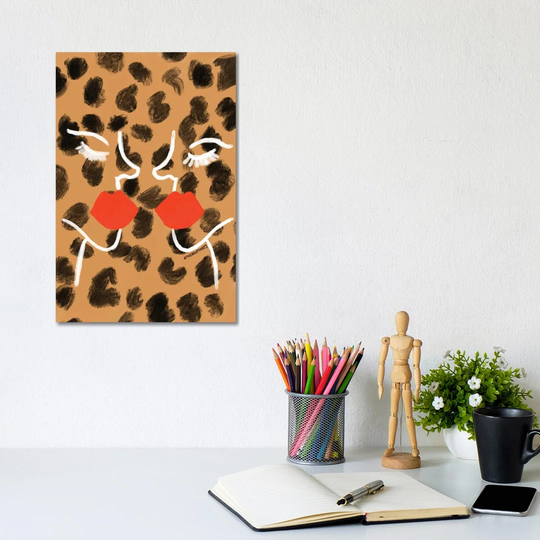 Glam Abstract Faces - Wrapped Canvas Painting