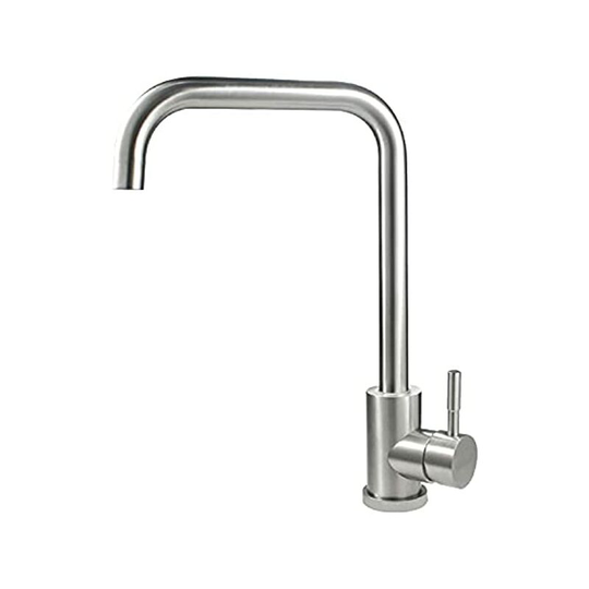 Single Handle Kitchen Taps Kitchen Sink Single Tap(Cold)with Swivel Spout,Stainless Steel Kitchen Faucet Brushed Nickel,Modern Single Lever Kitchen